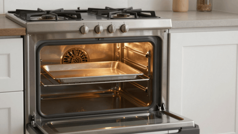 Borracha de vedação na porta do forno de um fogão de piso