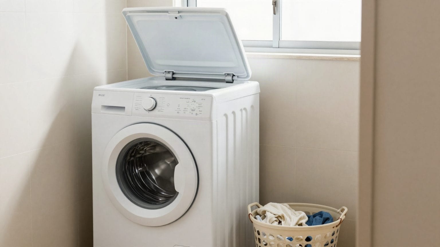 Lavadora compacta de 8 kg, formato indicado para apartamento pequeno e solteiro