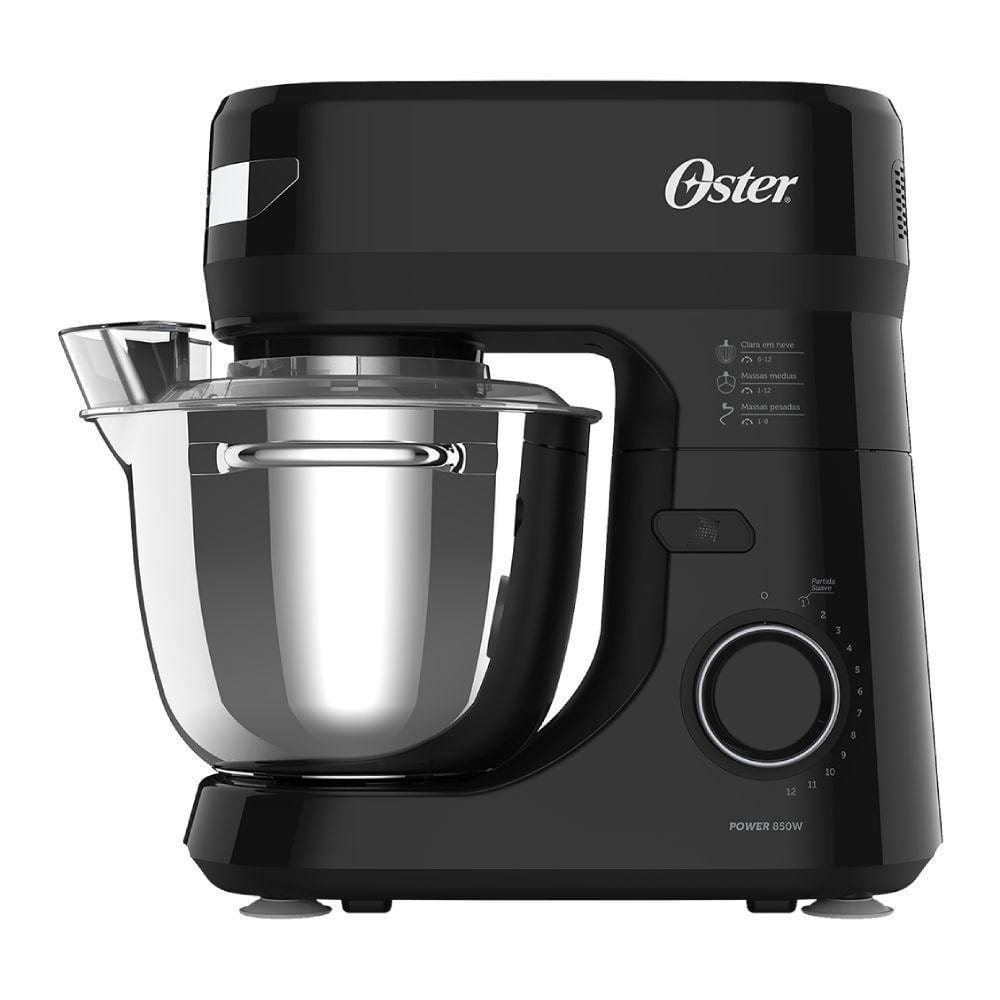 Batedeira Planetária Oster 4L 850W Preto e Inox