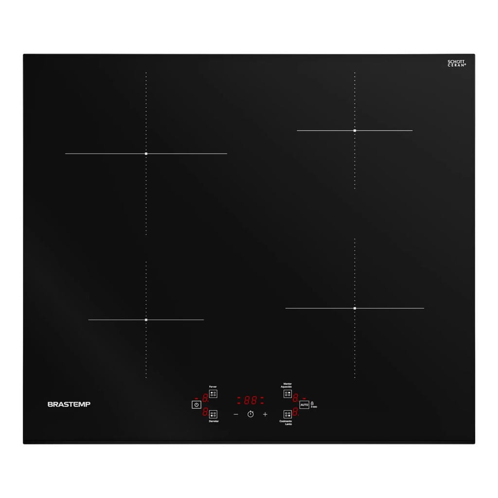 Cooktop de Indução Brastemp 4 Bocas Touch 58x51cm 220V