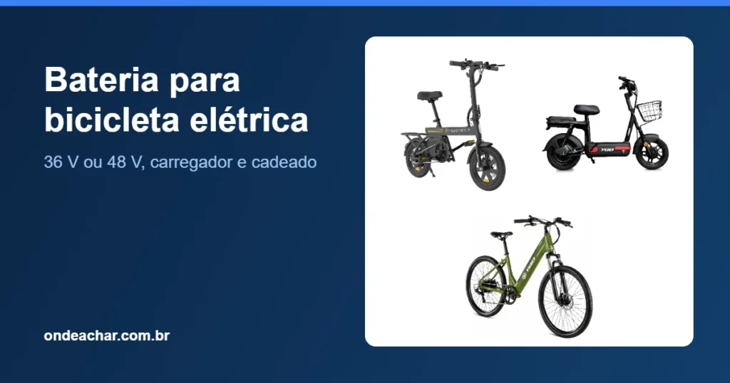 Bateria para bicicleta elétrica 48v lítio