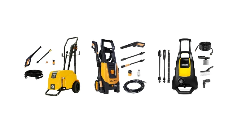 Lavadoras de alta pressão WAP Profissional 4100, WAP Extreme Turbo 2800 e Kärcher K3