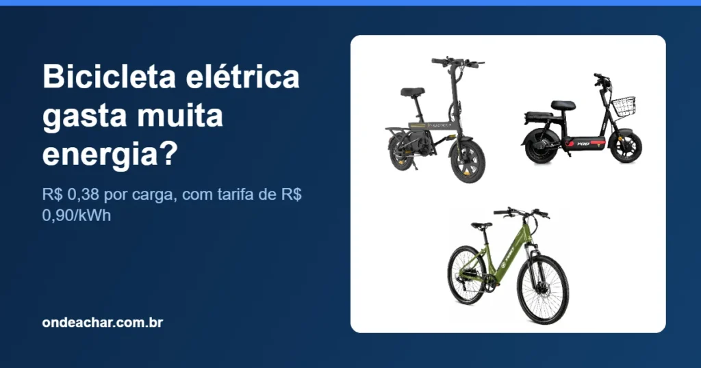 Quanto gasta para carregar bicicleta elétrica