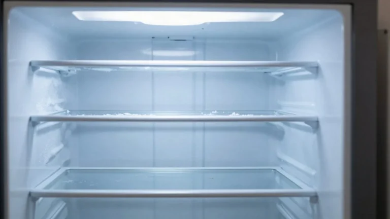 Freezer de geladeira com acumulo de gelo nas paredes