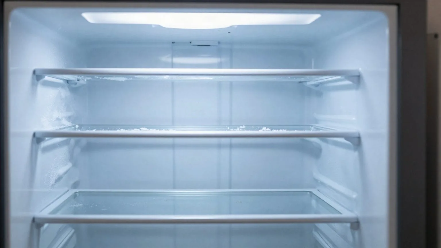 Geladeira com acumulo de gelo no freezer, sintoma comum de defeito