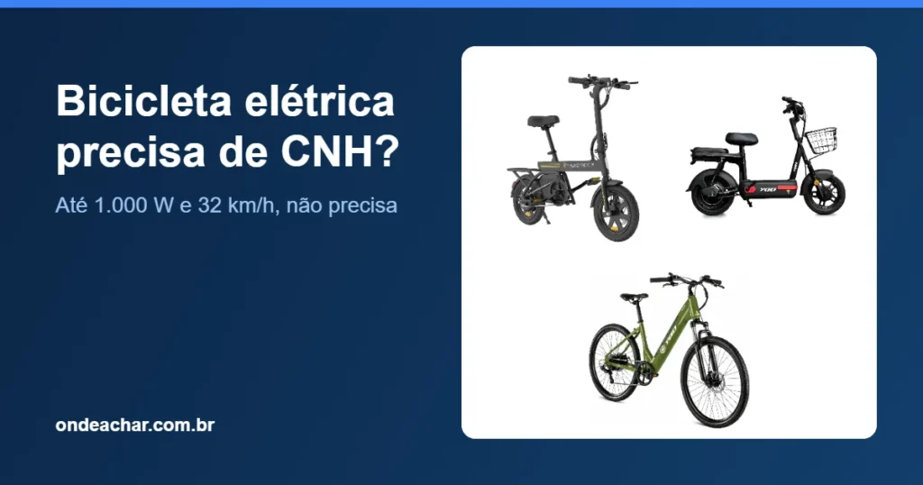 Bicicleta elétrica precisa de habilitação