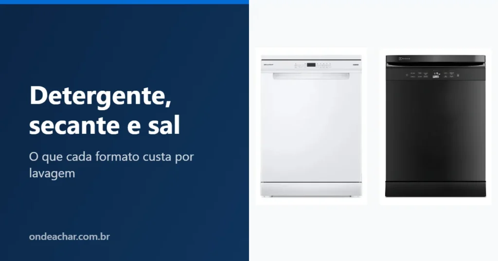 Lava-louças Brastemp branca e Electrolux preta lado a lado