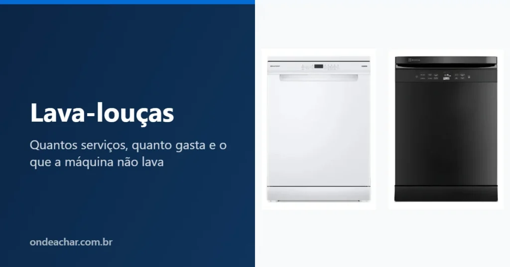 Lava-louças Brastemp branca e Electrolux preta lado a lado