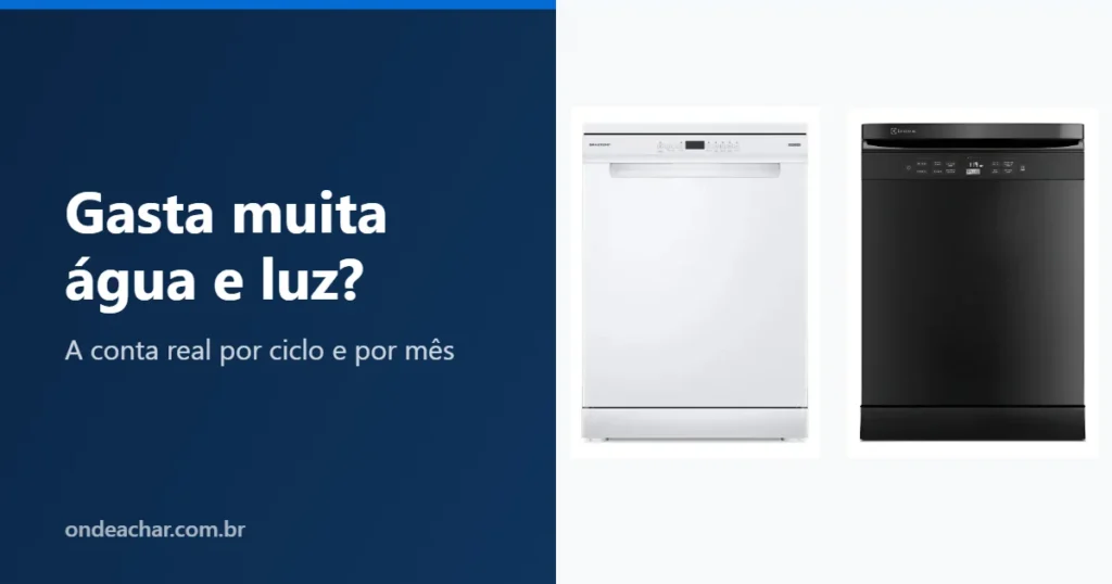 Lava-louças Brastemp branca e Electrolux preta lado a lado