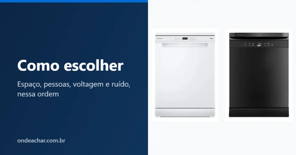 Lava-louças Brastemp branca e Electrolux preta lado a lado