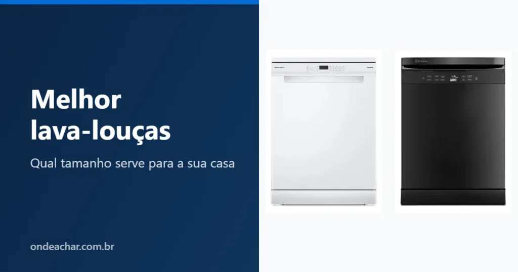 Lava-louças Brastemp branca e Electrolux preta lado a lado