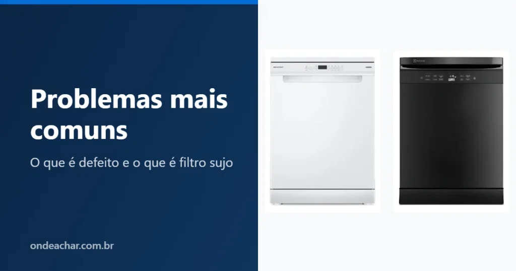 Lava-louças Brastemp branca e Electrolux preta lado a lado