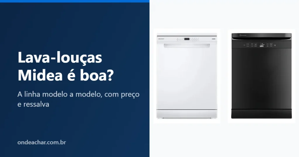 Lava-louças Brastemp branca e Electrolux preta lado a lado