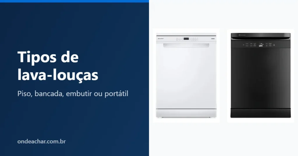Lava-louças Brastemp branca e Electrolux preta lado a lado