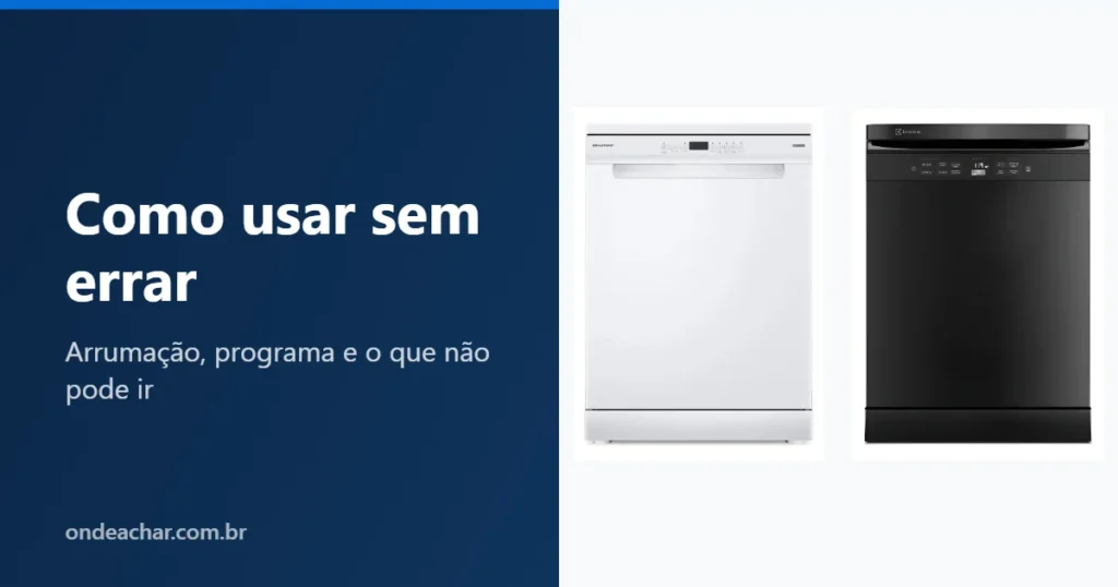 Lava-louças Brastemp branca e Electrolux preta lado a lado