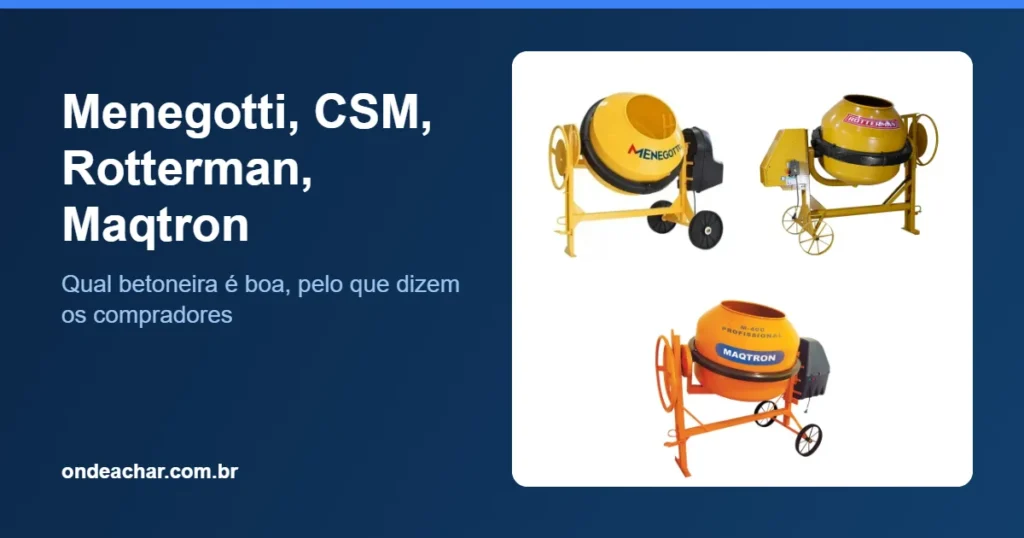 Review betoneiras Menegotti CSM Rotterman Maqtron