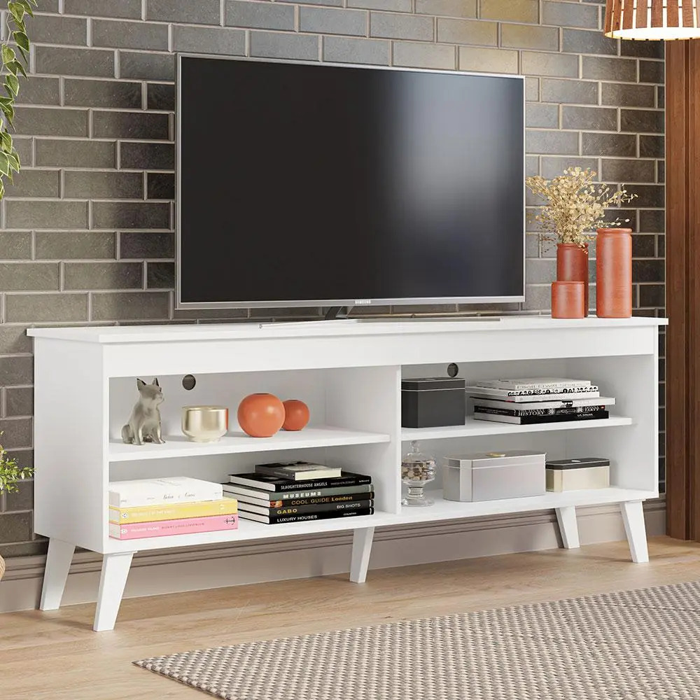 Rack Madesa Turim para TV até 65 Polegadas com Pés Branco