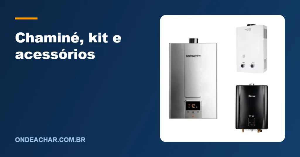 Chaminé, kit e acessórios