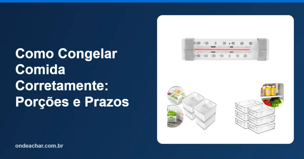 Como Congelar Comida Corretamente Porções e Prazos
