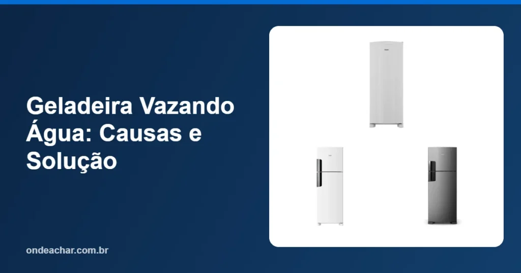 Geladeira Vazando Água Causas e Solução