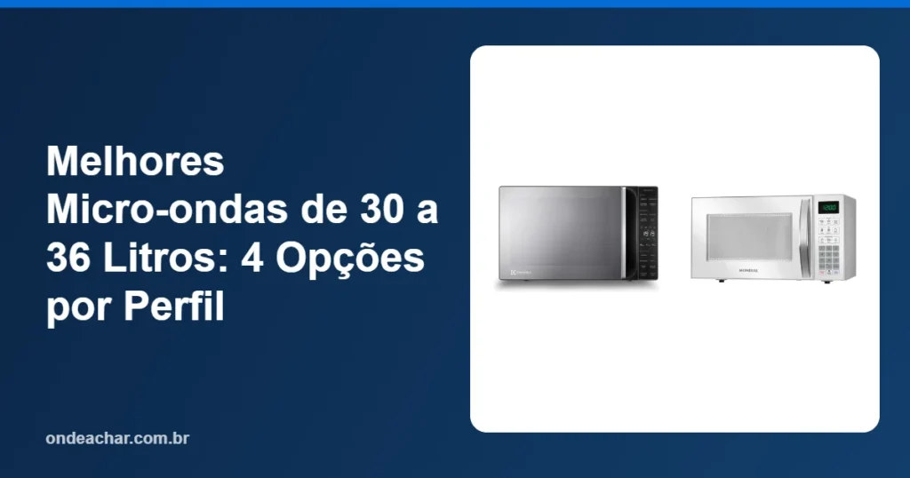 Melhores Micro-ondas de 30 a 36 Litros 4 Opções por Perfil